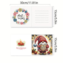 Load image into Gallery viewer, 6Pcs Christmas Snowman Diamond Painting Greeting Card for Holiday Party Favors
