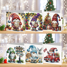 Load image into Gallery viewer, 6Pcs Christmas Snowman Diamond Painting Greeting Card for Holiday Party Favors
