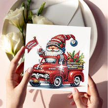 Load image into Gallery viewer, 6Pcs Christmas Snowman Diamond Painting Greeting Card for Holiday Party Favors
