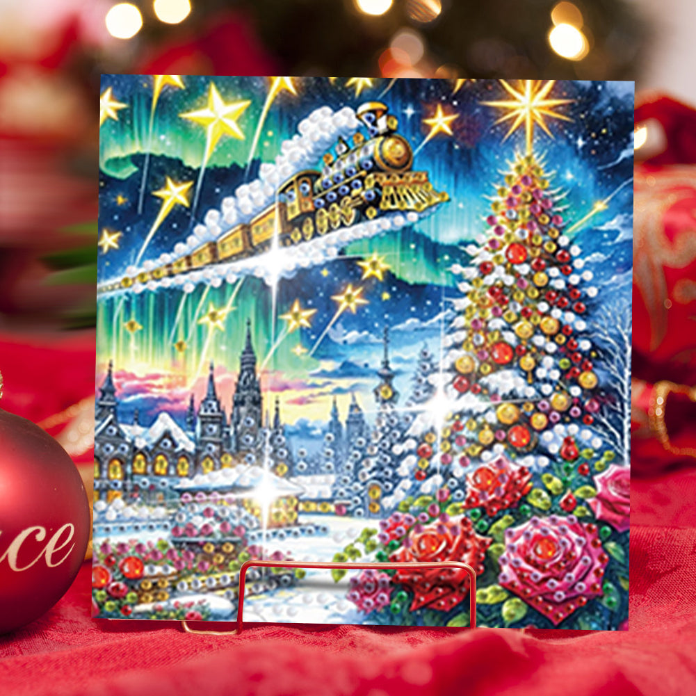 6Pcs Christmas Snowman Diamond Painting Greeting Card for Holiday Party Favors