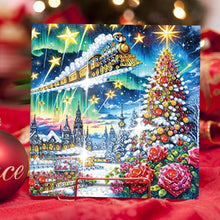 Load image into Gallery viewer, 6Pcs Christmas Snowman Diamond Painting Greeting Card for Holiday Party Favors
