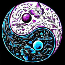 Load image into Gallery viewer, AB Diamond Painting - Full Round - Tai Chi Yin and Yang butterfly (30*30CM)
