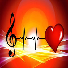Load image into Gallery viewer, AB Diamond Painting - Full Round - Music heart (45*30CM)
