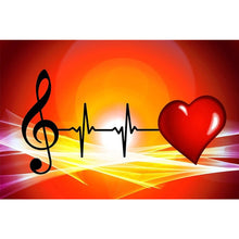 Load image into Gallery viewer, AB Diamond Painting - Full Round - Music heart (45*30CM)
