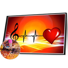 Load image into Gallery viewer, AB Diamond Painting - Full Round - Music heart (45*30CM)
