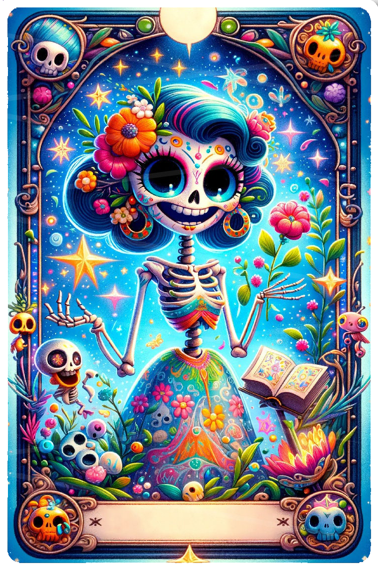 AB Diamond Painting - Full Round - Book Zombie Skull Tarot (40*60CM)