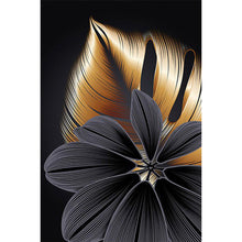 Load image into Gallery viewer, Diamond Painting - Full Square - Black and gold flowers (40*60CM)
