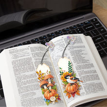 Load image into Gallery viewer, 3Pcs Special Shape Book Pumpkin 5D DIY Diamond Painting Bookmark for Book Lovers
