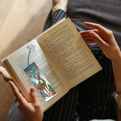 3Pcs Special Shape Book Pumpkin 5D DIY Diamond Painting Bookmark for Book Lovers