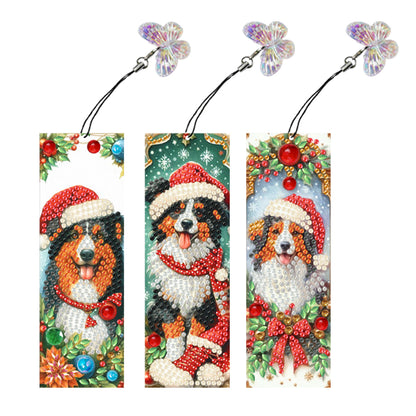 3Pcs Special Shape Book Pumpkin 5D DIY Diamond Painting Bookmark for Book Lovers