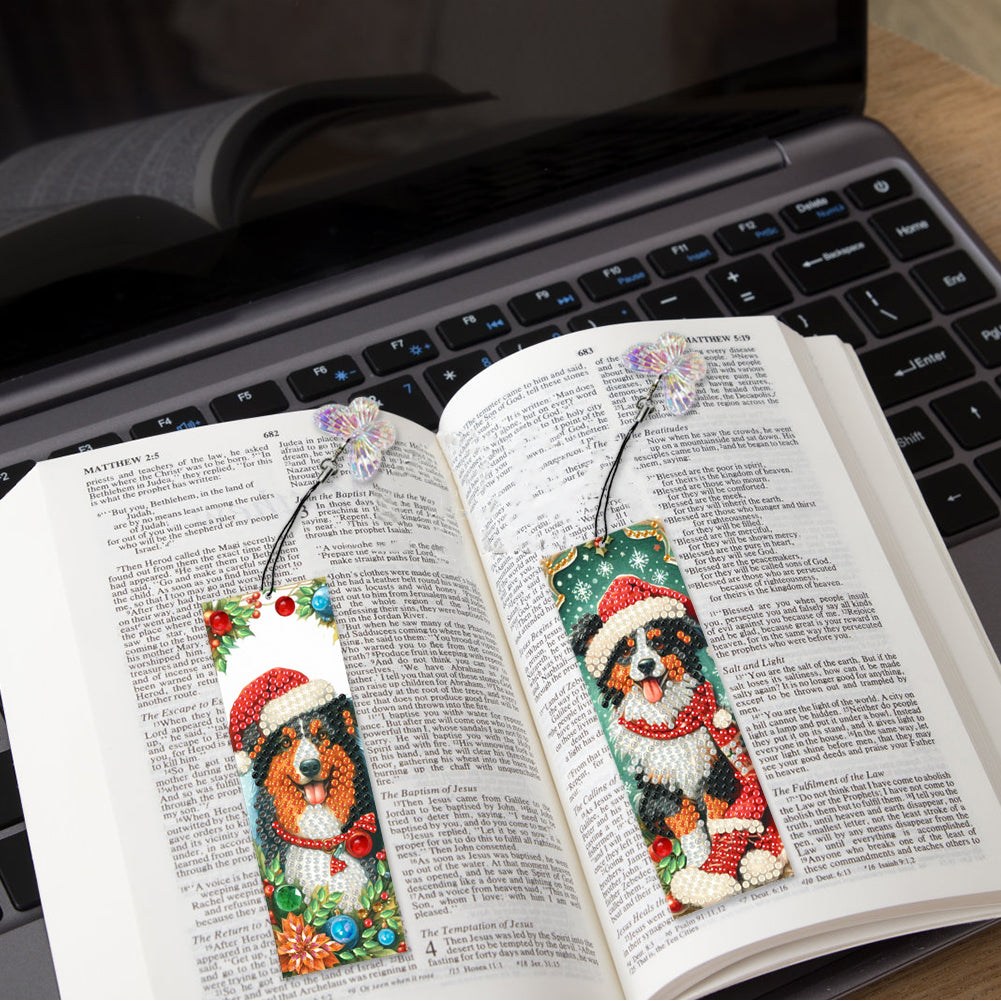 3Pcs Special Shape Book Pumpkin 5D DIY Diamond Painting Bookmark for Book Lovers