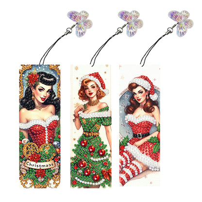 3Pcs Special Shape Book Pumpkin 5D DIY Diamond Painting Bookmark for Book Lovers