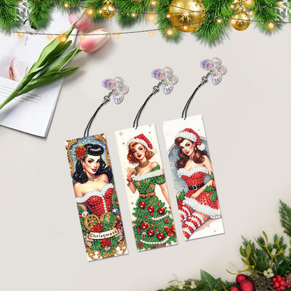 3Pcs Special Shape Book Pumpkin 5D DIY Diamond Painting Bookmark for Book Lovers