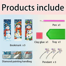 Load image into Gallery viewer, 3Pcs Special Shape Book Pumpkin 5D DIY Diamond Painting Bookmark for Book Lovers
