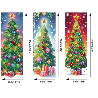 3Pcs Special Shape Book Pumpkin 5D DIY Diamond Painting Bookmark for Book Lovers