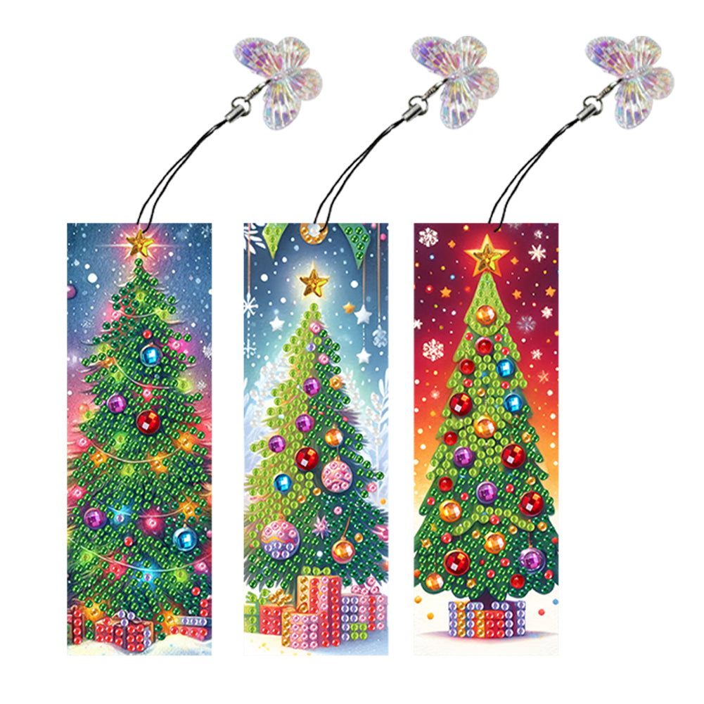 3Pcs Special Shape Book Pumpkin 5D DIY Diamond Painting Bookmark for Book Lovers