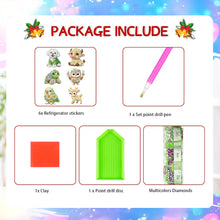 Load image into Gallery viewer, 6Pcs Acrylic Daisy Animal Diamond Painting Art Fridge Magnet for Adults Beginner
