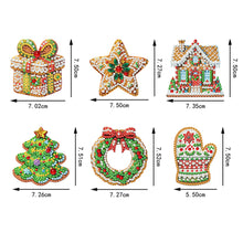 Load image into Gallery viewer, 6Pcs Acrylic Christmas Cookies Diamond Painting Art Fridge Magnet for Adults
