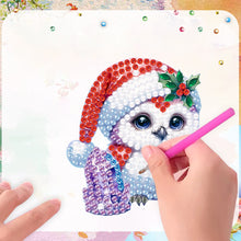 Load image into Gallery viewer, 6Pcs Acrylic Christmas Owl Diamond Painting Art Fridge Magnet for Adults
