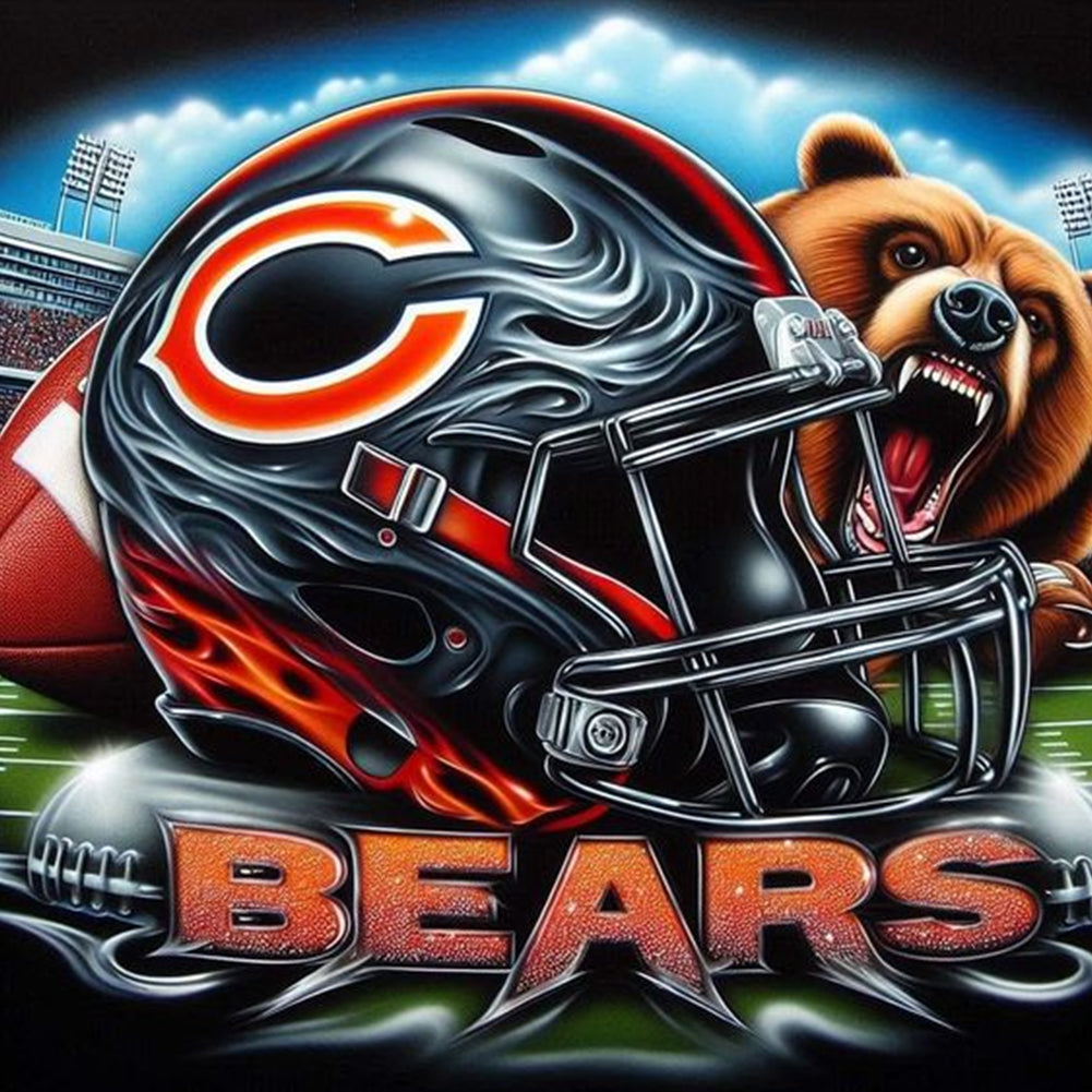 Diamond Painting - Full Round - Chicago Bears (40*40CM)