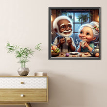 Load image into Gallery viewer, Diamond Painting - Full Round - Drink Grandpa and grandma with hot drinks (40*40CM)
