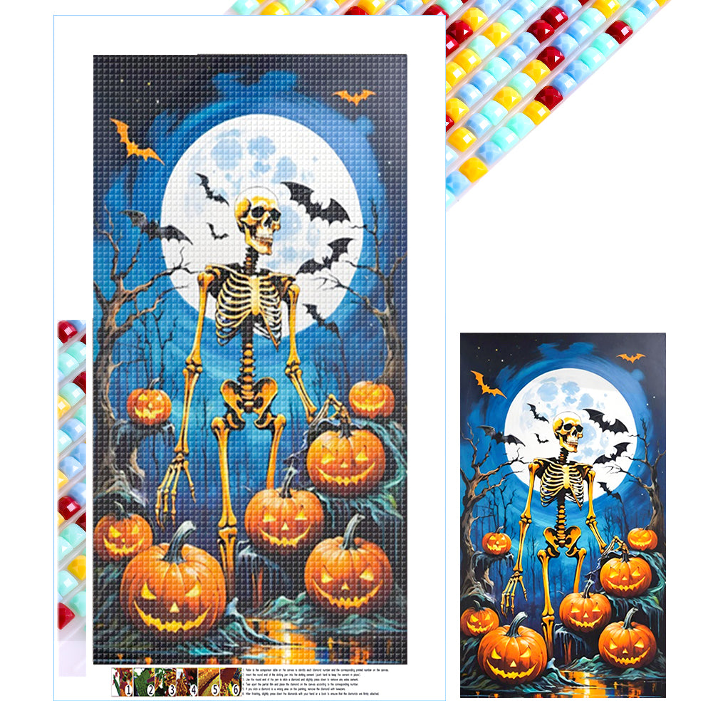 Diamond Painting - Full Square - Halloween skeleton (40*70CM)