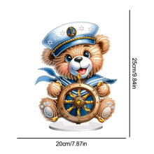 Load image into Gallery viewer, Acrylic Special Shape Sailing Bear DIY Diamond Painting Desktop Ornaments
