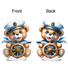 Load image into Gallery viewer, Acrylic Special Shape Sailing Bear DIY Diamond Painting Desktop Ornaments
