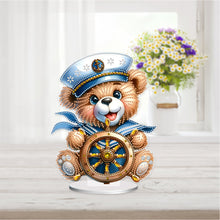 Load image into Gallery viewer, Acrylic Special Shape Sailing Bear DIY Diamond Painting Desktop Ornaments
