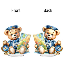 Load image into Gallery viewer, Acrylic Special Shape Sailing Bear DIY Diamond Painting Desktop Ornaments
