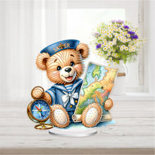Load image into Gallery viewer, Acrylic Special Shape Sailing Bear DIY Diamond Painting Desktop Ornaments

