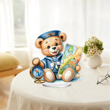 Load image into Gallery viewer, Acrylic Special Shape Sailing Bear DIY Diamond Painting Desktop Ornaments
