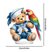 Load image into Gallery viewer, Acrylic Special Shape Sailing Bear DIY Diamond Painting Desktop Ornaments

