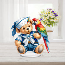 Load image into Gallery viewer, Acrylic Special Shape Sailing Bear DIY Diamond Painting Desktop Ornaments
