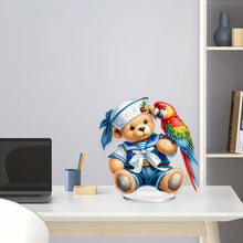 Load image into Gallery viewer, Acrylic Special Shape Sailing Bear DIY Diamond Painting Desktop Ornaments
