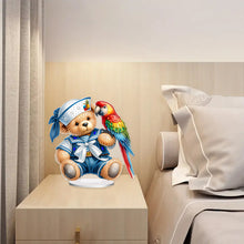 Load image into Gallery viewer, Acrylic Special Shape Sailing Bear DIY Diamond Painting Desktop Ornaments
