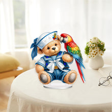 Load image into Gallery viewer, Acrylic Special Shape Sailing Bear DIY Diamond Painting Desktop Ornaments

