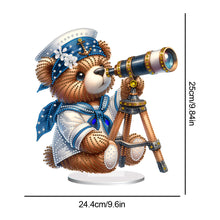 Load image into Gallery viewer, Acrylic Special Shape Sailing Bear DIY Diamond Painting Desktop Ornaments

