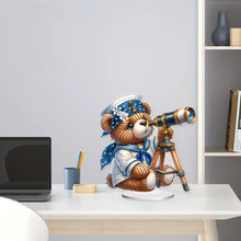 Load image into Gallery viewer, Acrylic Special Shape Sailing Bear DIY Diamond Painting Desktop Ornaments
