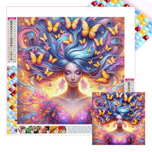 Load image into Gallery viewer, Diamond Painting - Full Square - Butterfly girl (30*30CM)
