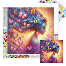 Load image into Gallery viewer, Diamond Painting - Full Square - Butterfly girl (30*30CM)
