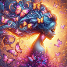 Load image into Gallery viewer, Diamond Painting - Full Square - Butterfly girl (30*30CM)
