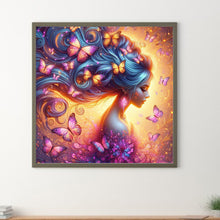 Load image into Gallery viewer, Diamond Painting - Full Square - Butterfly girl (30*30CM)
