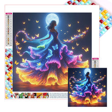 Load image into Gallery viewer, Diamond Painting - Full Square - Butterfly girl (30*30CM)
