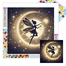 Load image into Gallery viewer, Diamond Painting - Full Square - Silhouette of elves under the moon (30*30CM)
