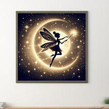 Load image into Gallery viewer, Diamond Painting - Full Square - Silhouette of elves under the moon (30*30CM)
