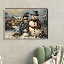 Load image into Gallery viewer, Diamond Painting - Full Round - Winter snowman (40*30CM)
