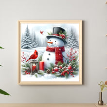 Load image into Gallery viewer, Diamond Painting - Full Round - Winter snowman (30*30CM)
