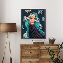 Load image into Gallery viewer, AB Diamond Painting - Full Round - Blue-green hair girl (40*50CM)

