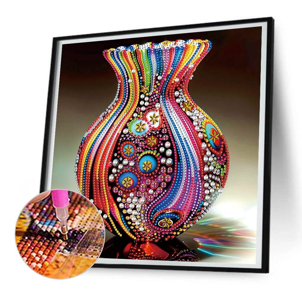 Diamond Painting - Partial Special Shaped - Art vase (30*30CM)